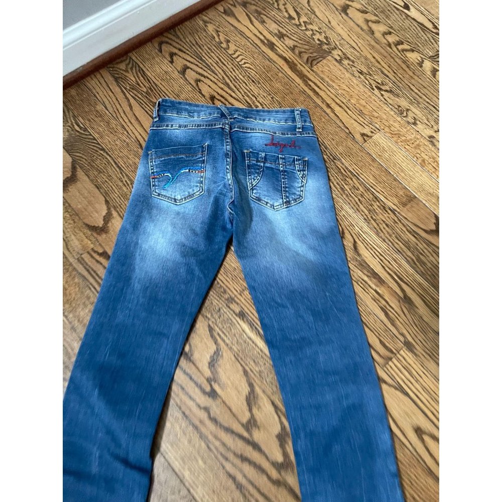 DESIGUAL Africa Arrow Rep Patchwork Jean Joggers - Picture 5 of 6